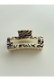 Zebra Patterned Latch Buckle Cream 10 cm - 3
