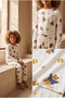 Children's Teddy Patterned Packaged Pajama Set Ecru - 2