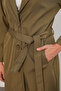 Women's Belted Short Trench Coat 5990 - Khaki - 5