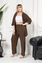 Kimono Cardigan 2-Piece Top and Bottom Set Wrinkled Fabric Summer Wear M-6Xl Oversize - 5