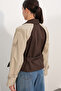 Women's Belted Short Trench Coat 5970 - Brown Beige - 6