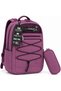 School Backpack Set for Boys & Girls, 2 Piece Multi Pocket Backpack with Pencil Case, Student Book Bag, Travel Daypack, Casual School & Everyday Backpack - Purple