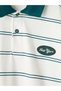 Lcw Kids Green Polo Neck Striped Boys T-Shirt - 4