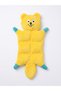 Plush Fox Dog Chewing and Biting Toy with Sound, Flat Body, Yellow, 27 cm