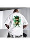 Men's Wear Premium Unisex Printed 100% Cotton Crew Neck Short Sleeve Black-White T-Shirt - 5