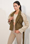 Women's Belted Short Trench Coat 5970 - D.Khaki - 4