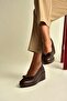 Z555290403 Brown Genuine Leather Wedge Sole Women's Shoes - 3