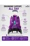 Kids 3 Wheel Trolley School Backpack Set, 3 wheel Detachable Rolling School Bag with Lunch Bag and Pencil Case for Kids (Arora) - 3