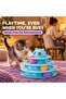 3-Tier Cat Track Toy with 3 Rolling Balls, 23.5 x 17.5 cm Anti-Slip Base, ABS & PP Material, Indoor Kitten Play, Compact Size, Enclosed Ball Tracks - 8
