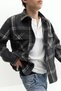 Kareli uzun kollu overshirt - 5