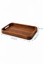 Rectangular Acacia Wood Tray – Serving, Presentation, and Breakfast Tray with Handles - 5