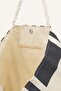 Women's Embroidered Canvas Ecru Beach Bag G8715Axns - 3
