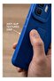 Semi Soft Silicone Magnetic Back Stand Case With Foldable Kickstand & Finger Strap For Infinix Hot 50i- Blue - 2