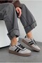 Women's Grey-Black Lace-Up Casual Walking Sneaker Sports Shoes Rota - 3