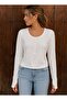 Lace Back Detailed Long Sleeve Blouse