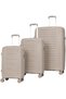 Large Hard Shell Suitcase, Expandable Polypropylene PP Luggage with TSA007 Combination Lock, Double Zipper, Spinner Wheels and USB Charging Port, Travel Trolley Bag - 3pcs