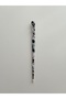 Black Marble Patterned Twisted Hairpin, Bun Hair Stick - 2