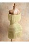 Rochie mini, bej - M - 2