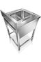 Premium Stainless Steel Single Bowl Sink – 600 × 600 × 850 + 100 mm - 2
