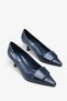 Women's Pointed Toe Short Heeled Shoes Raguel Laci Crocodile - 2