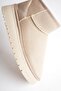 Women's Beige Suede Fur Lined 5cm Thick Sole Short Winter Casual Boots - 5
