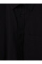 Özmarka New Season Black Regular Fit Gabardine Men's Shirt - 7