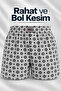 Men's Buttoned Boxer 50% Cotton 50% Polyester (Seher Authorized Seller) Patterned Boxer - 3 Pieces - 6