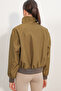 Women's Double Pocket Bomber Jacket 5239 - Khaki - 6
