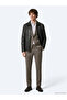 Khaki Regular Fit Shirt Collar Casual Leather Leather Coat - 6