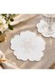 6 Pieces of Floral Pattern Embroidered Linen Coasters - Special Stain-Resistant Fabric Cocktail Napkin Set