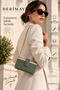 Women's Bag 100% Real Leather Phone Bag with Gold Accessories Wallet Card Holder Multifunctional Organizer