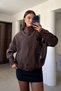 Gabardine Embroidered Bomber Jacket - Brown - 5