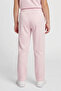 Logo Printed Elastic Waist Straight Leg Sweatpants Girls' Sweatpants 931083 - 3