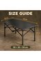 Folding Camping Table with Carry Bag, 95 x 55 x 50 cm Black Slatted Tabletop, X-Frame Support, Easy Setup, Camping & Picnic Use, Portable Design - 2