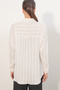 Women's Striped Oversize Shirt 20408 - White - 6