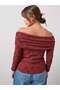 Bluză, bordo - 3XL - 2
