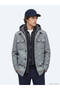 Gray Regular Fit Hooded Smart Casual Woven Coat - 7