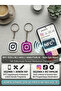 Instagram Keychain with Nfc Technology - One-Touch Profile Opening Digital Social Media Business Card - 2