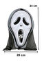 Halloween Scream Mask White Halloween Horror Mask Adult Costume Accessory - 2