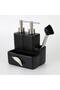 Leaf Two Liquid Sponge Holder Black Silver