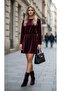 Imported velvet thin heel women's bootie k26-0020-00 - 3
