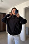 Gabardine Embroidered Bomber Jacket - Black - 5