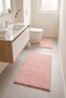 Mest Pink 2-Piece Bathroom Mat Set 60X100+50X60 cm Non-Slip Base, Soft, Washable, Modern - 3
