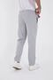 Men's Gray Sweatpants Three-Thread Cotton Baggy Comfortable Cut with Piped Cuffs - 4