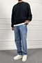 Antique Embroidered Washed Regular Fit Denim Jeans - 4
