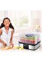 Food Dehydrator, Electric 5 Layer Fruit Vegetable Meat Dryer, Professional 360 Degree Hot Air Circulation System, 5 Stackable Drying Trays - 3