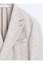 Light Brown Patterned Modern Fit Wool Blend Jacket - 7