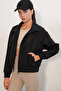 Women's Double Pocket Bomber Jacket 5239 - Black - 4