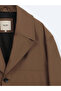 Fındık Regular Fit Shirt Collar Casual Woven Top Coat - 8