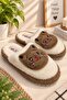 Cat Face Model Women's House Slippers - Warm and Fluffy Slippers with Noiseless Soles - 3